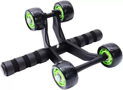 Foldable 4-Wheel Ab Roller with Knee Pad – Ultimate Core Workout Trainer