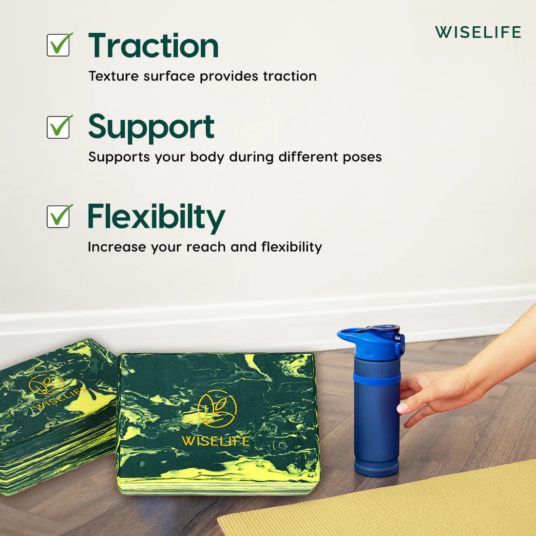 Pro Yoga Blocks – High-Density, Eco-Friendly & Non-Slip Support for Yoga & Workouts
