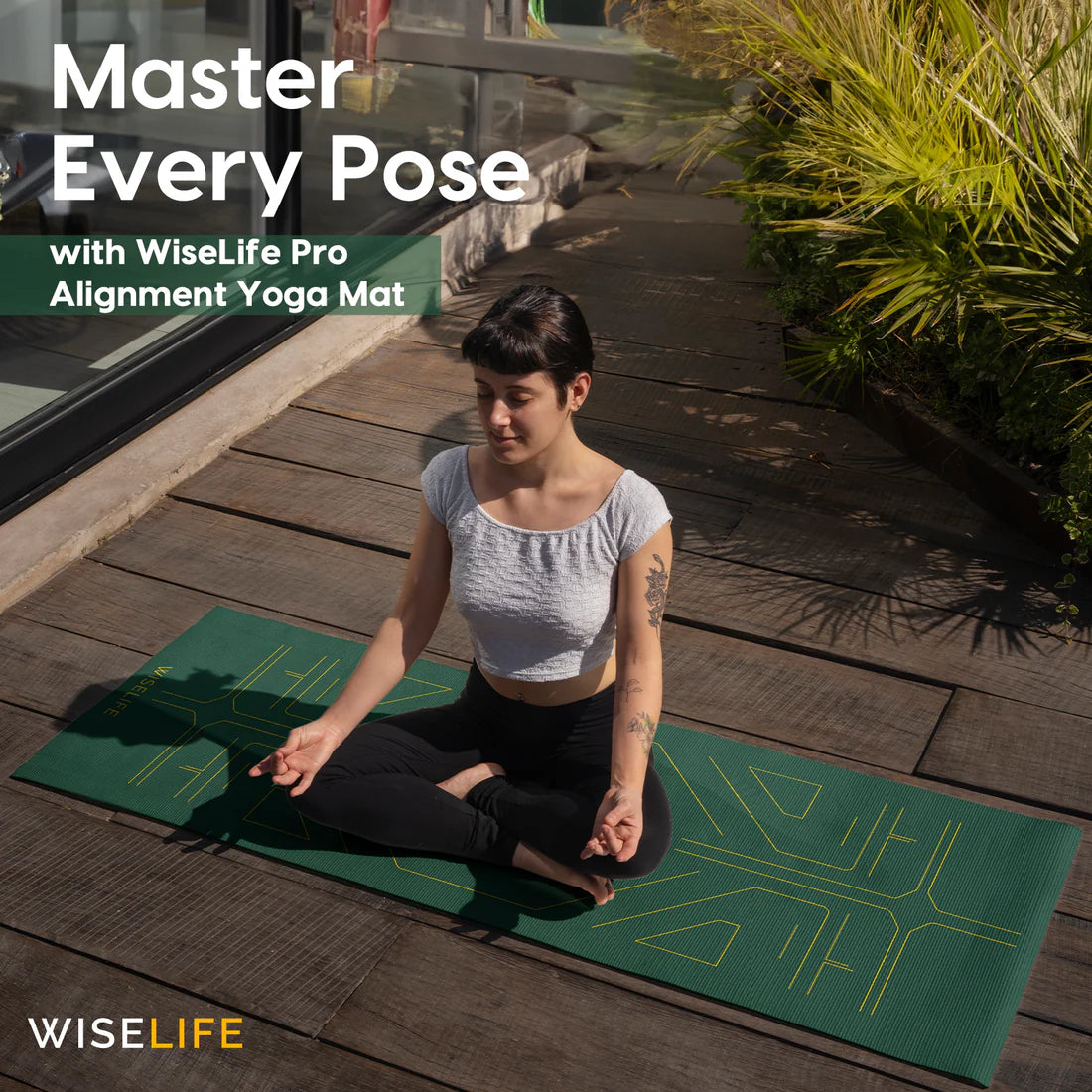 True Alignment Yoga Mat – Extra Large, Non-Slip & Eco-Friendly