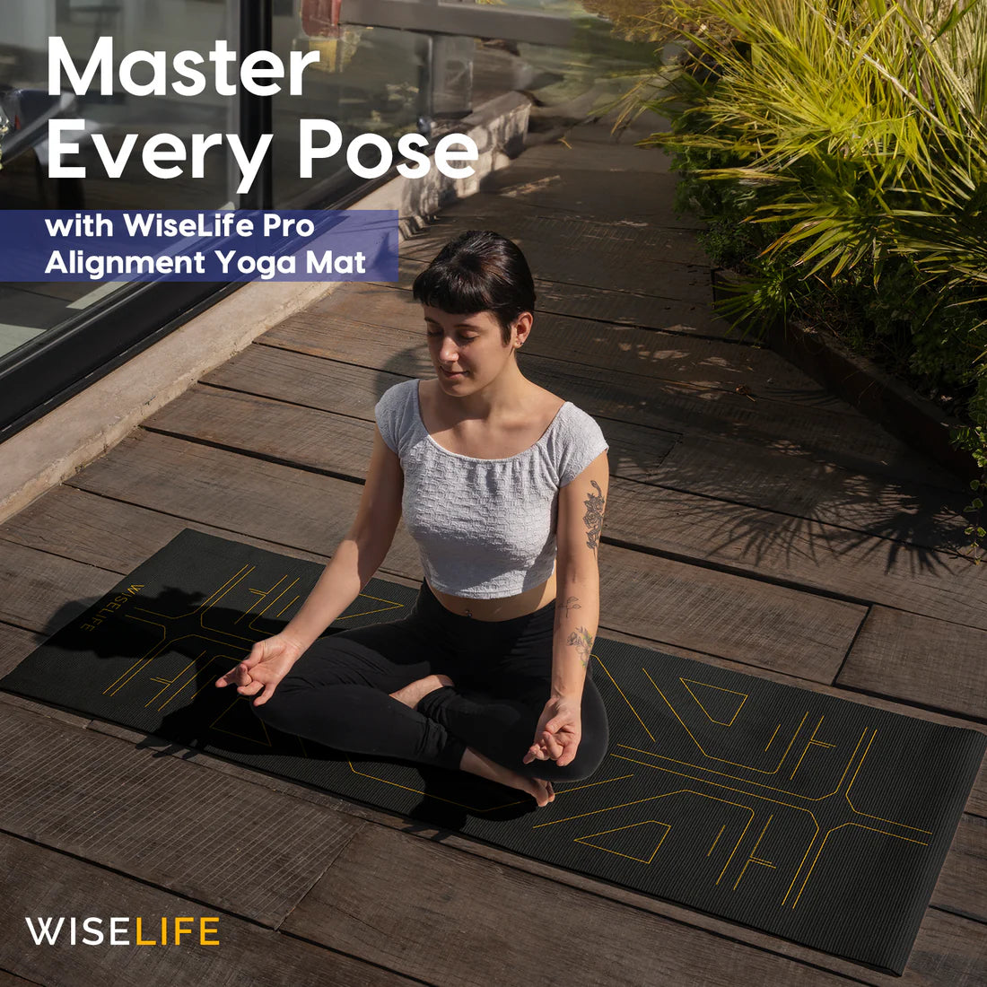 True Alignment Yoga Mat – Extra Large, Non-Slip & Eco-Friendly
