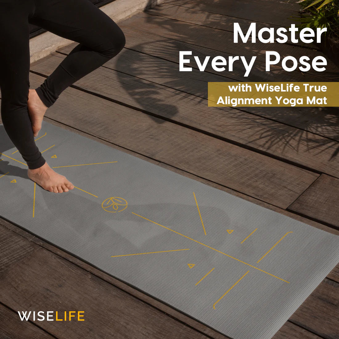 True Alignment Yoga Mat – Extra Large, Non-Slip & Eco-Friendly