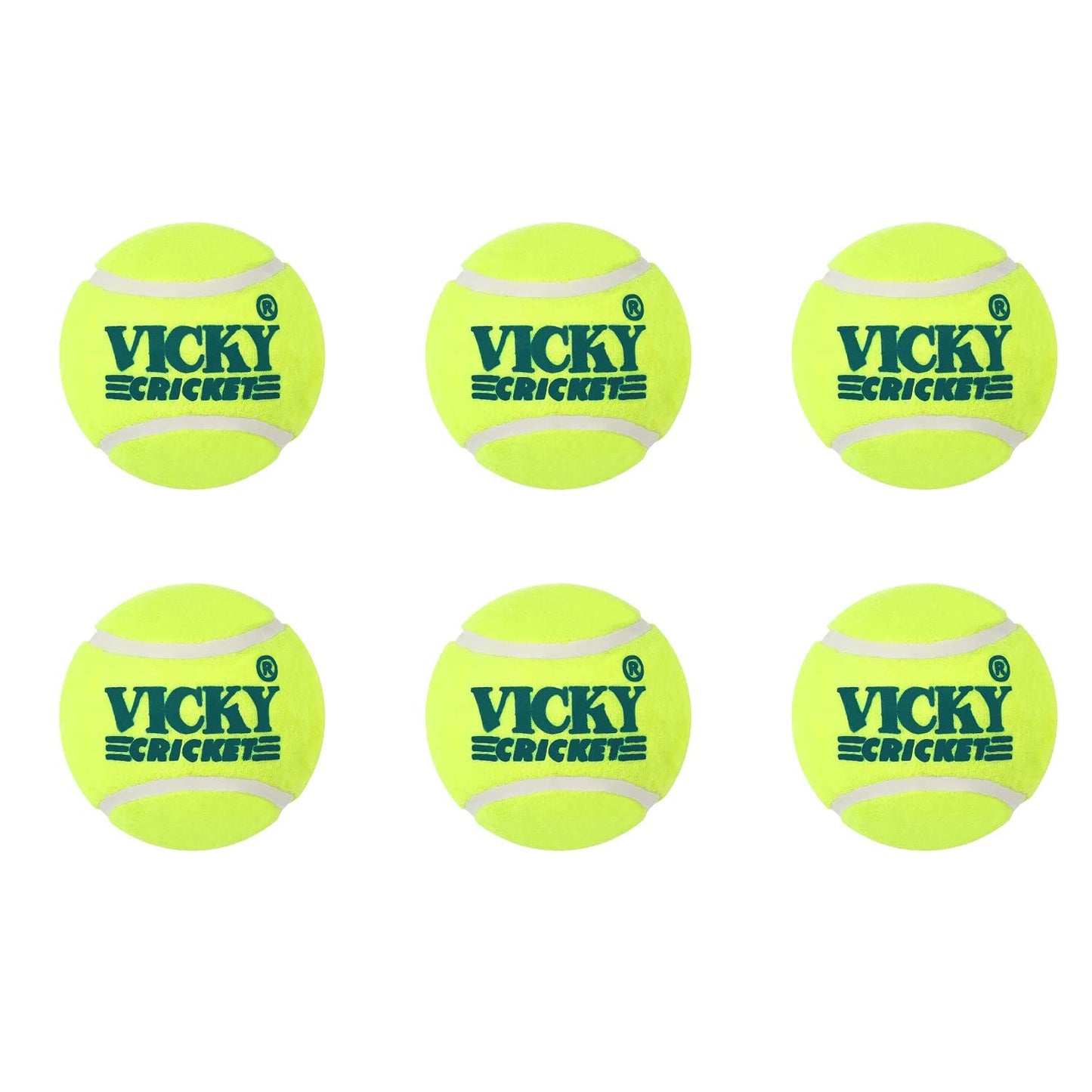 High-Bounce Lightweight Rubber Cricket Balls – Pack of 6