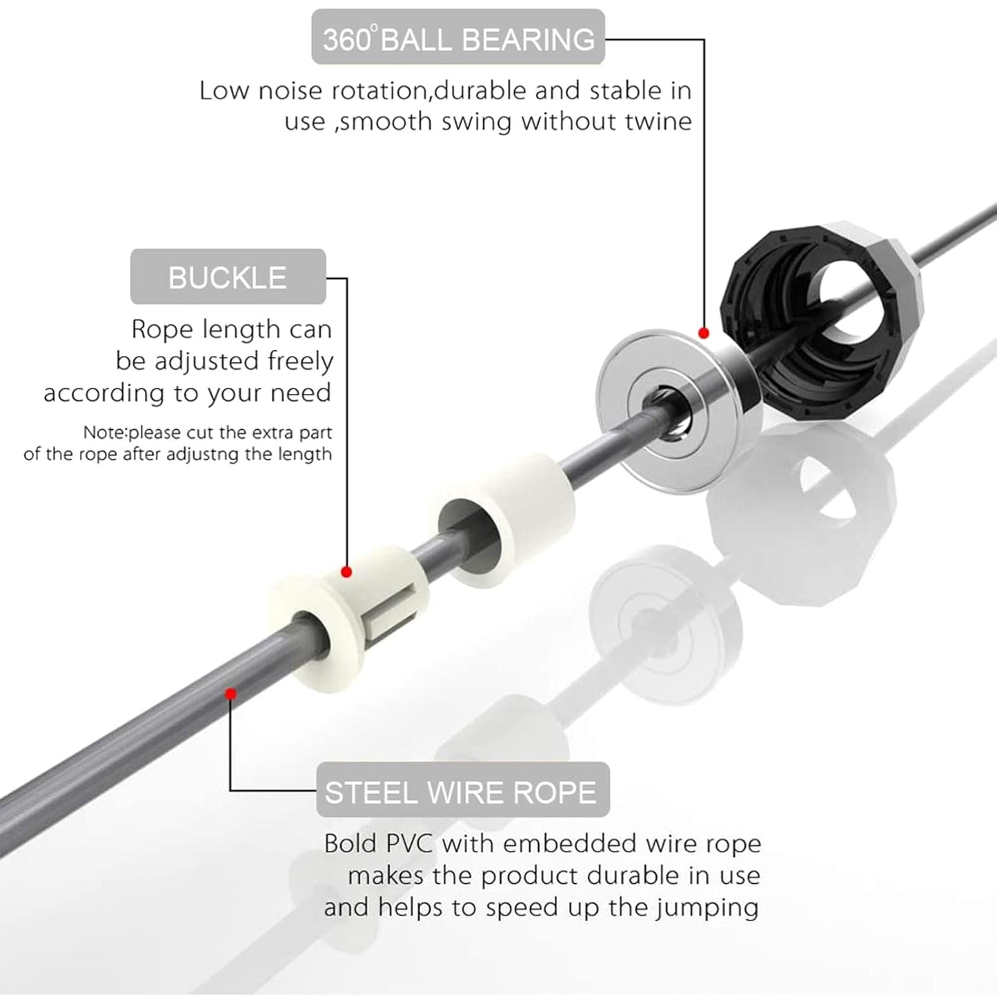 High-Performance Adjustable Jump Rope – Fast, Durable & Tangle-Free for Fitness & Cardio