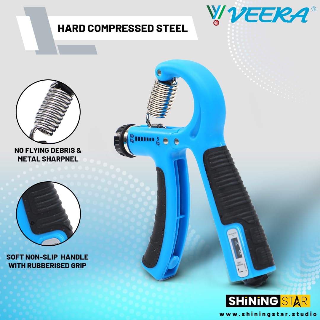 Adjustable 10-40 kg Hand Grip Strengthener with Counter | Forearm & Grip Exerciser