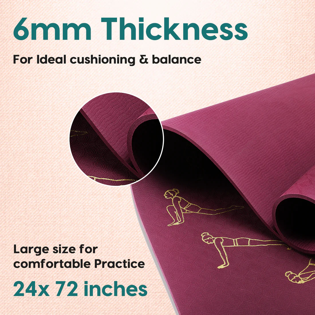 Pro Balance TPE Yoga Mat – Extra Large, Non-Slip & Eco-Friendly