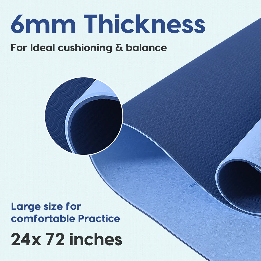 Dual Layer Yoga Mat – Extra Large, Non-Slip & Eco-Friendly