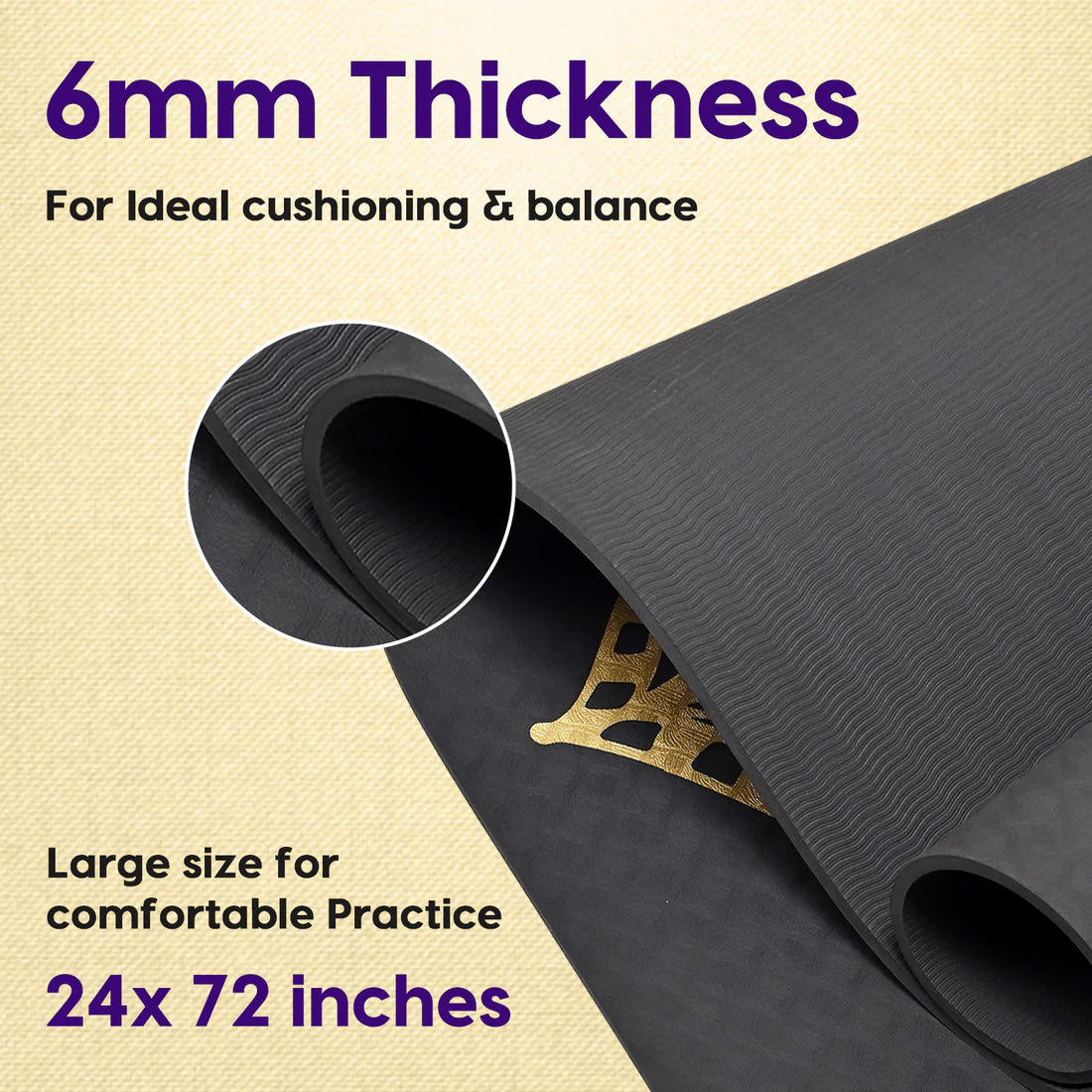Pro Balance TPE Yoga Mat – Extra Large, Non-Slip & Eco-Friendly