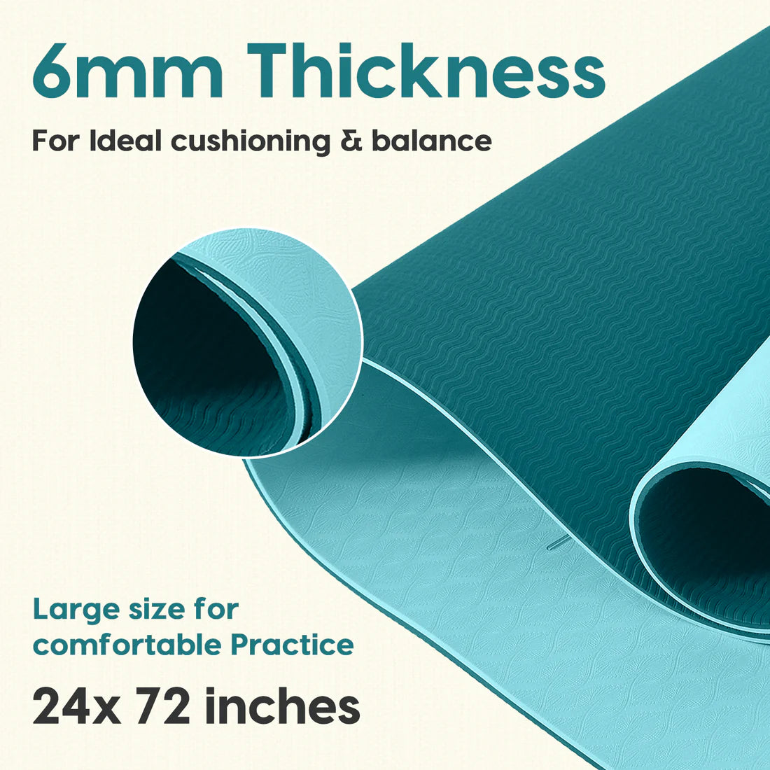 Dual Layer Yoga Mat – Extra Large, Non-Slip & Eco-Friendly