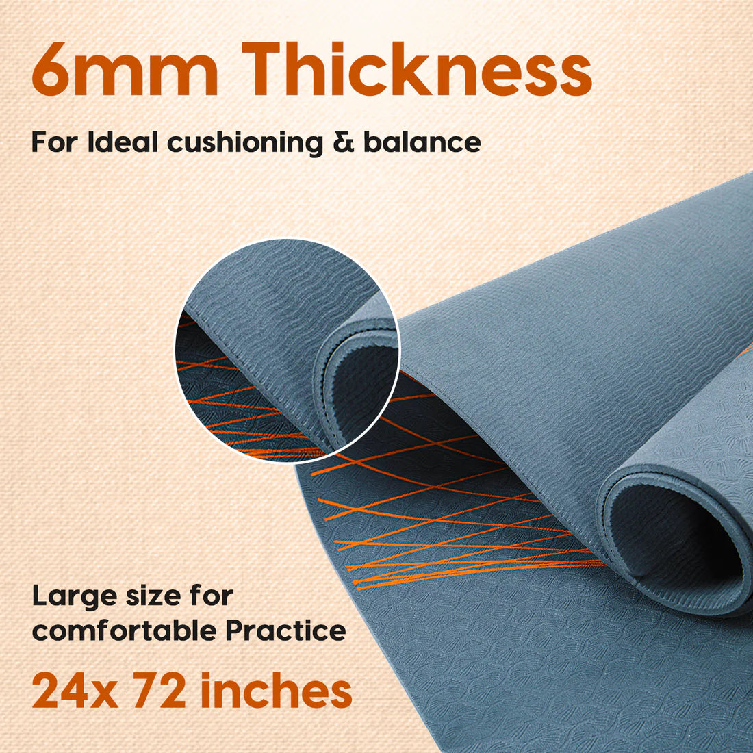 Pro Balance TPE Yoga Mat – Extra Large, Non-Slip & Eco-Friendly