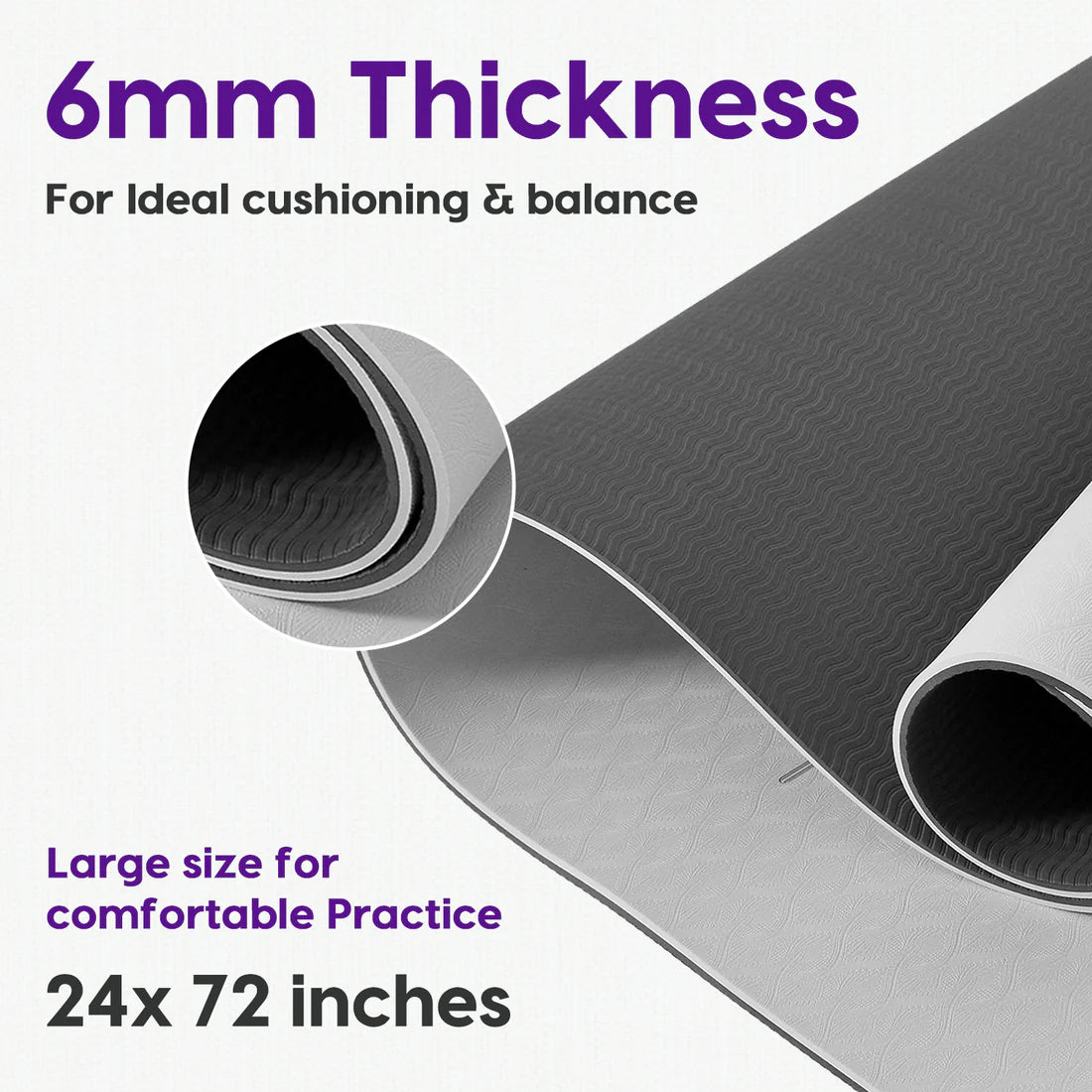 Dual Layer Yoga Mat – Extra Large, Non-Slip & Eco-Friendly