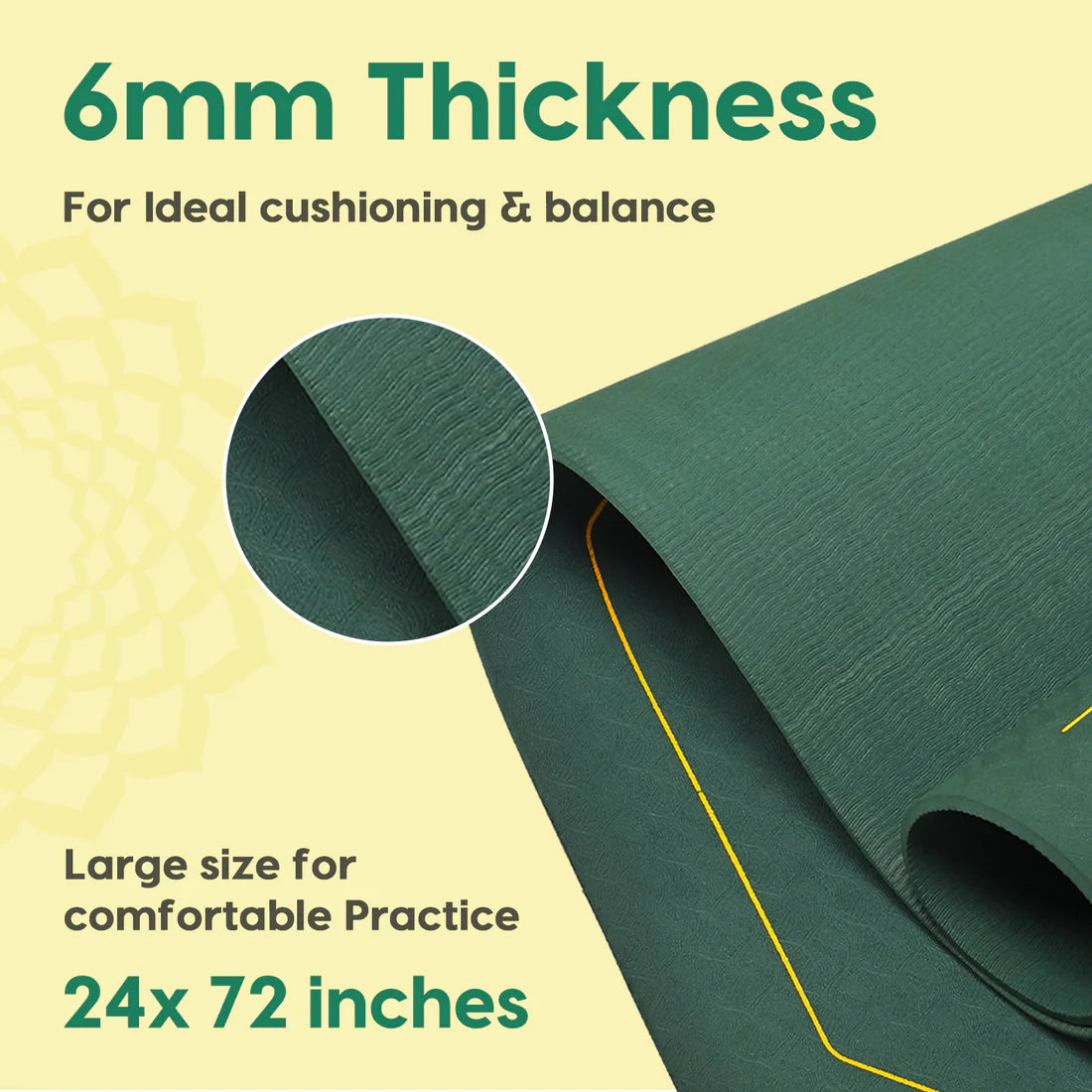 True Alignment Yoga Mat – Extra Large, Non-Slip & Eco-Friendly