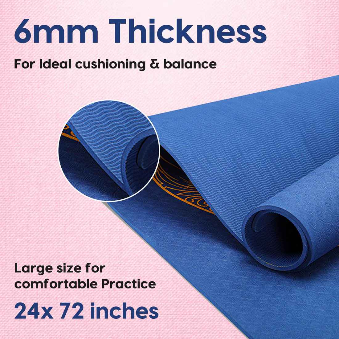 Pro Balance TPE Yoga Mat – Extra Large, Non-Slip & Eco-Friendly