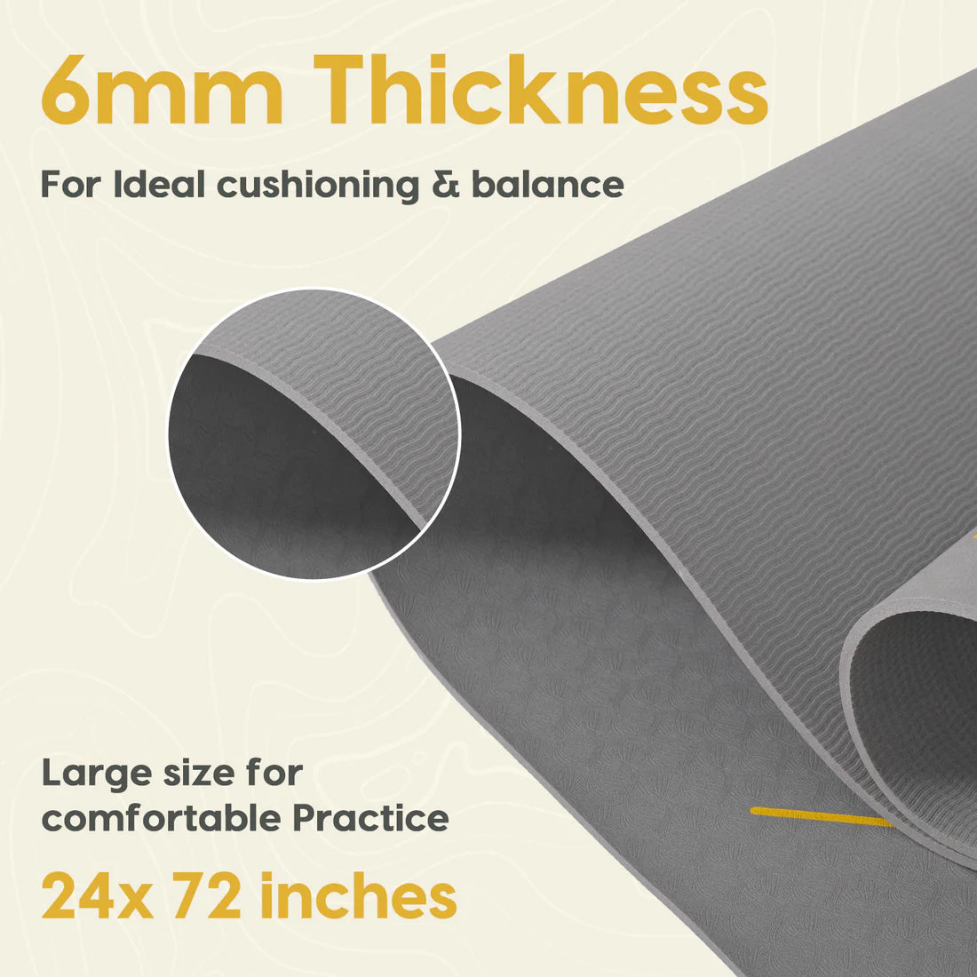 True Alignment Yoga Mat – Extra Large, Non-Slip & Eco-Friendly
