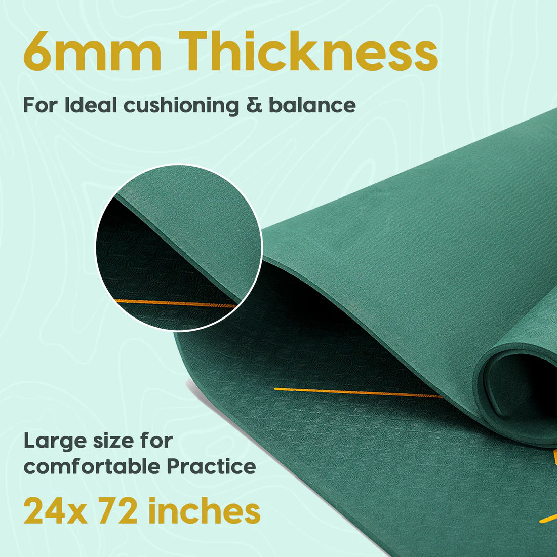 True Alignment Yoga Mat – Extra Large, Non-Slip & Eco-Friendly