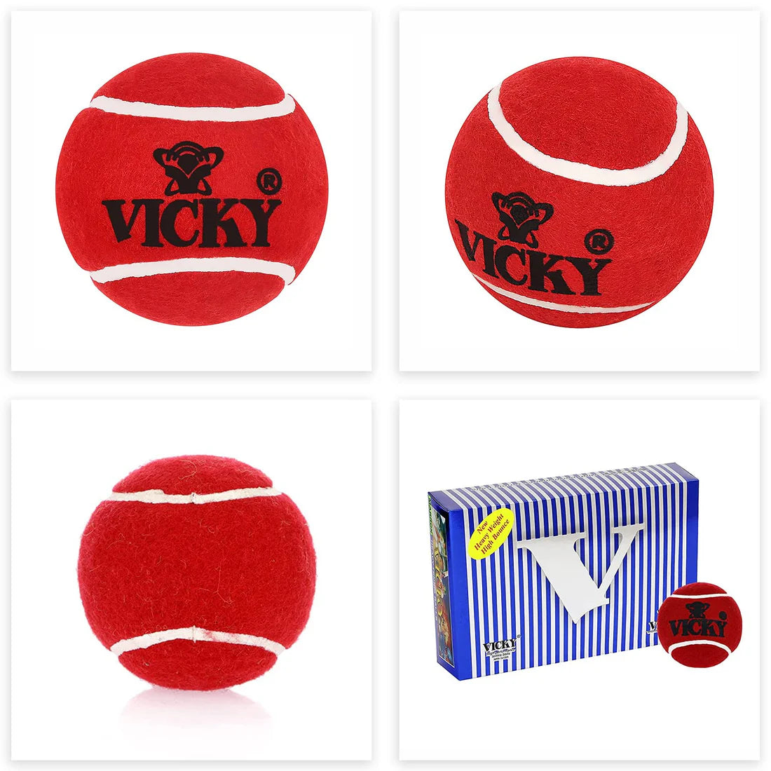Vicky Pressureless Rubber Tennis Ball – Long-Lasting Bounce & Multi-Purpose Use