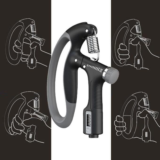 Adjustable 10-100 kg Hand Gripper with Digital Counter