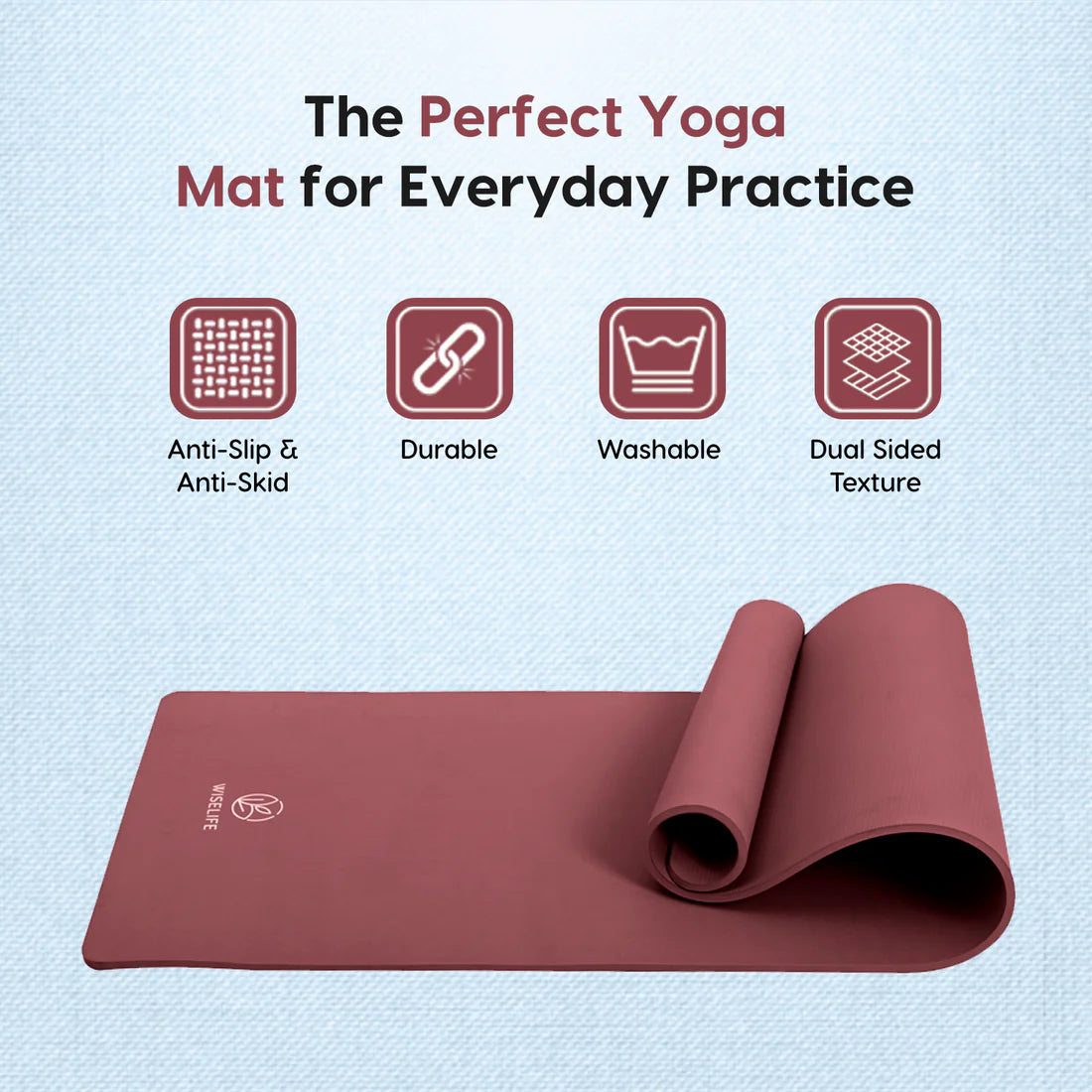Pro Balance Yoga Mat – 8mm Extra Thick, Non-Slip & Eco-Friendly