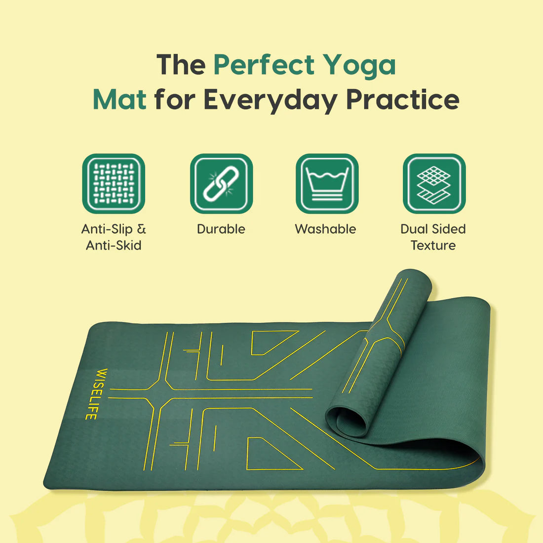 True Alignment Yoga Mat – Extra Large, Non-Slip & Eco-Friendly