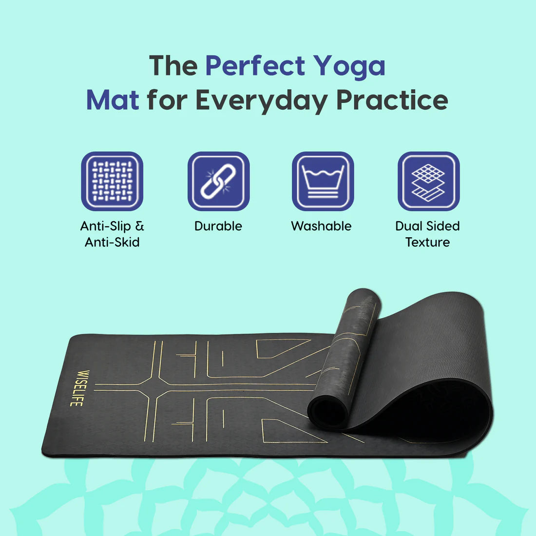 True Alignment Yoga Mat – Extra Large, Non-Slip & Eco-Friendly