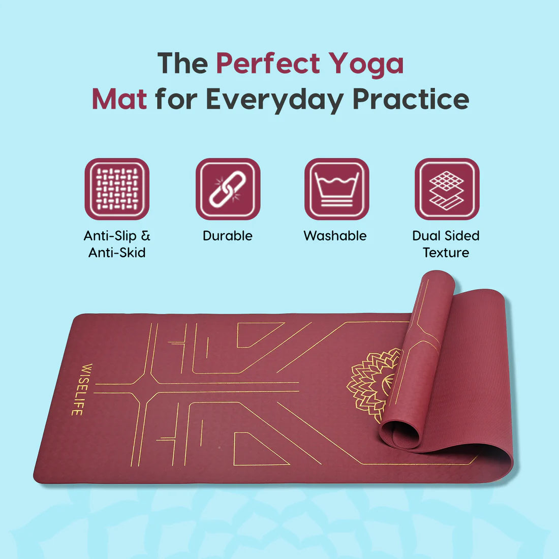 True Alignment Yoga Mat – Extra Large, Non-Slip & Eco-Friendly