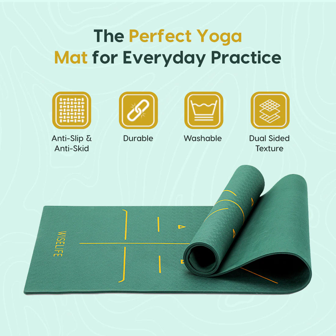 True Alignment Yoga Mat – Extra Large, Non-Slip & Eco-Friendly