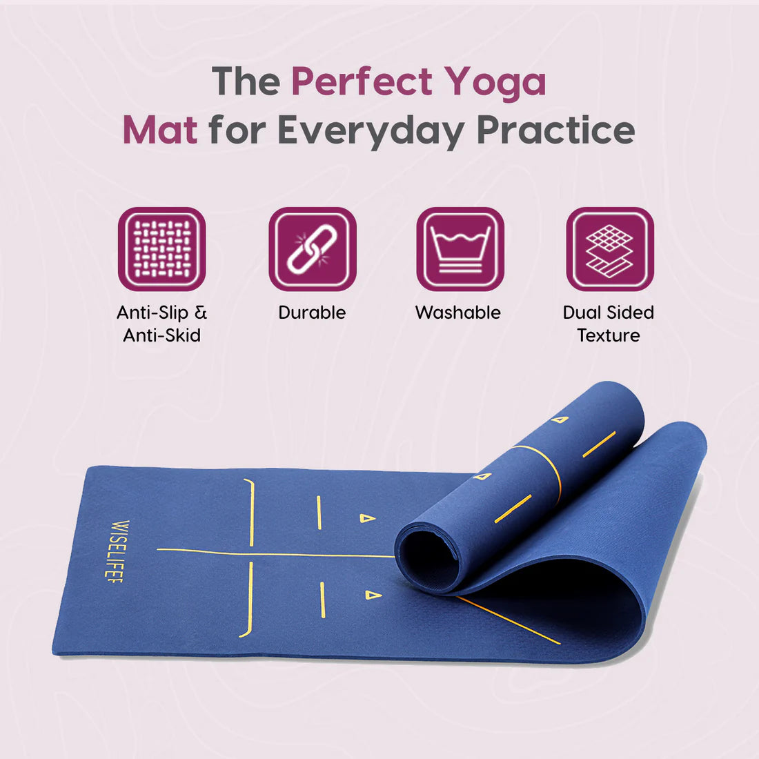 True Alignment Yoga Mat – Extra Large, Non-Slip & Eco-Friendly