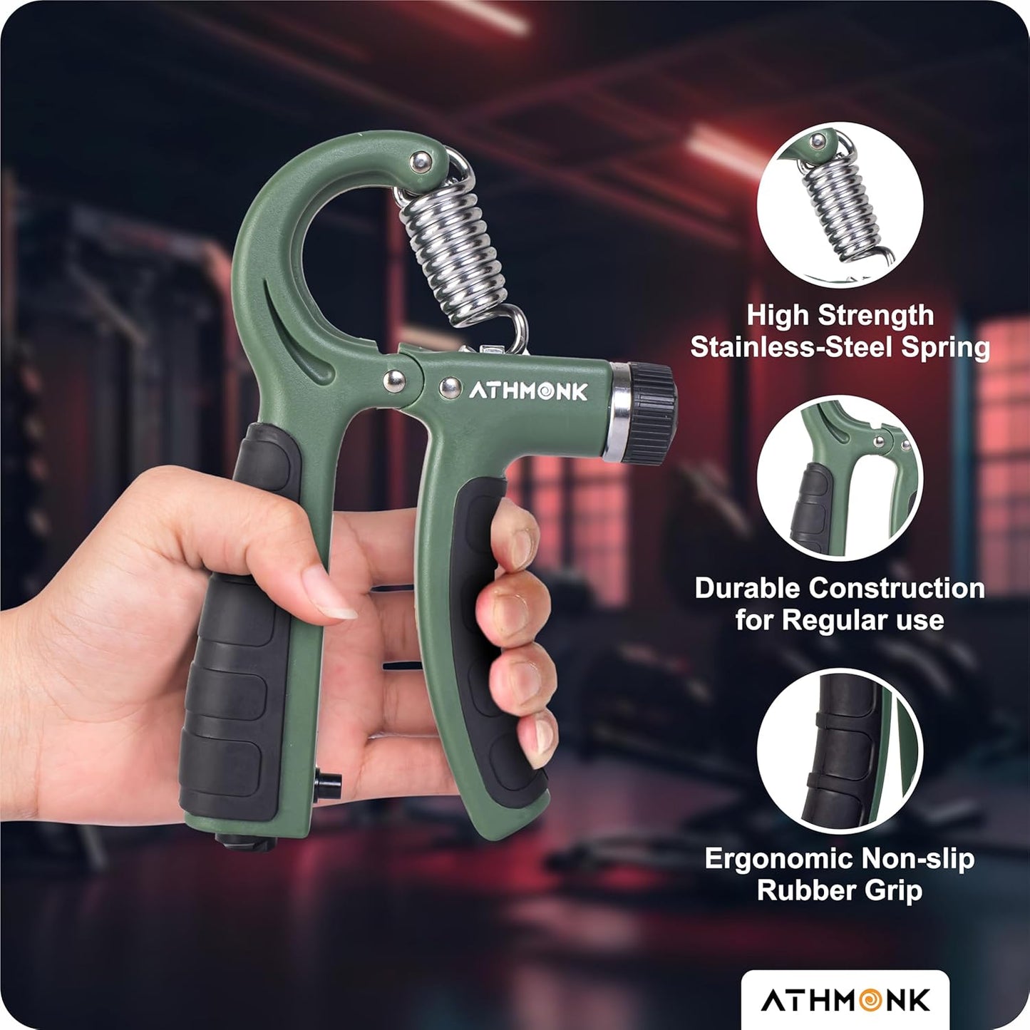 Adjustable 10-40 kg Hand Grip Strengthener with Counter | Forearm & Grip Exerciser