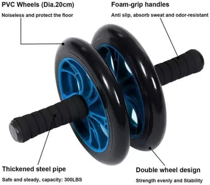 Double Wheel Ab Roller for Core & Abdominal Strength Training