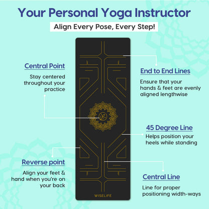 True Alignment Yoga Mat – Extra Large, Non-Slip & Eco-Friendly
