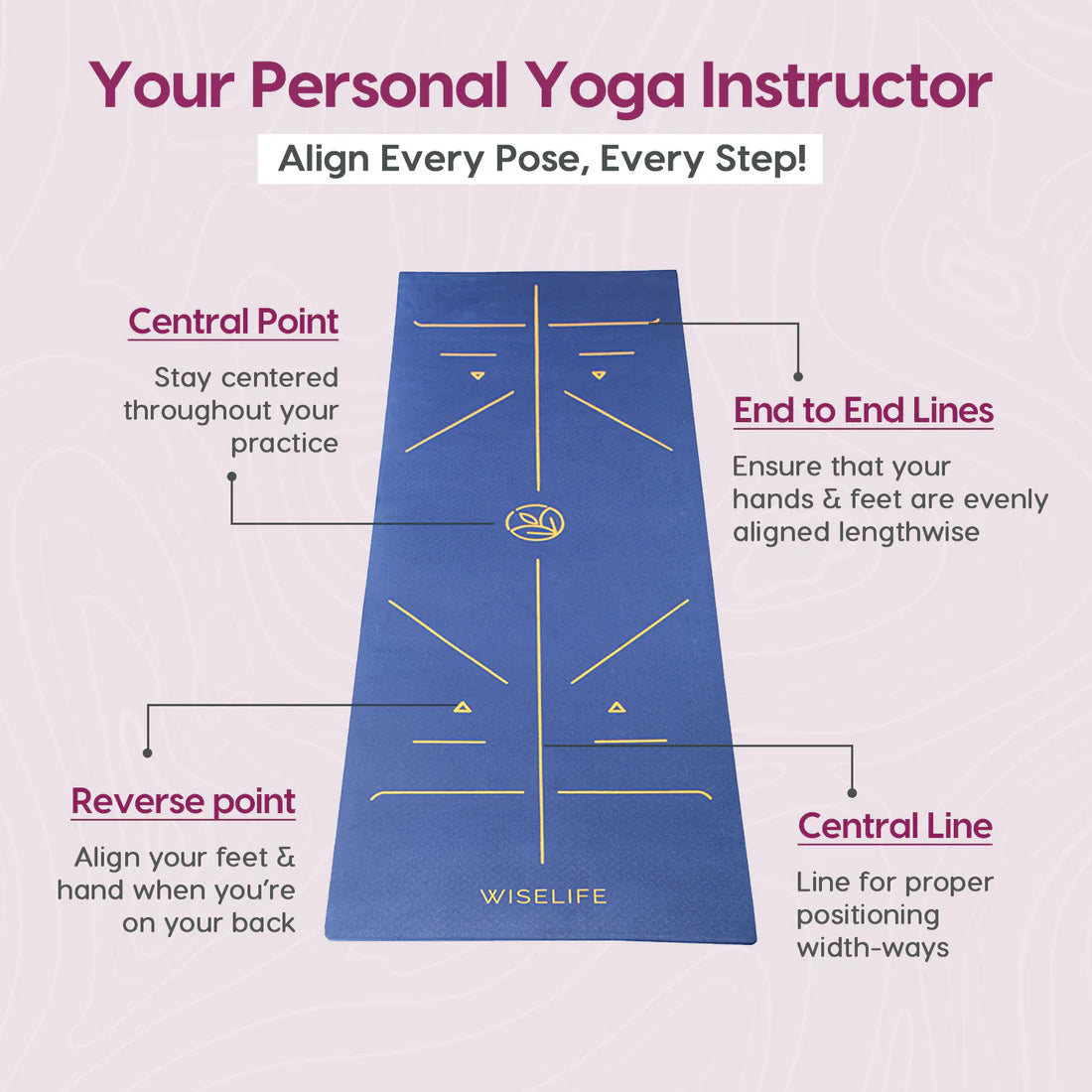 True Alignment Yoga Mat – Extra Large, Non-Slip & Eco-Friendly