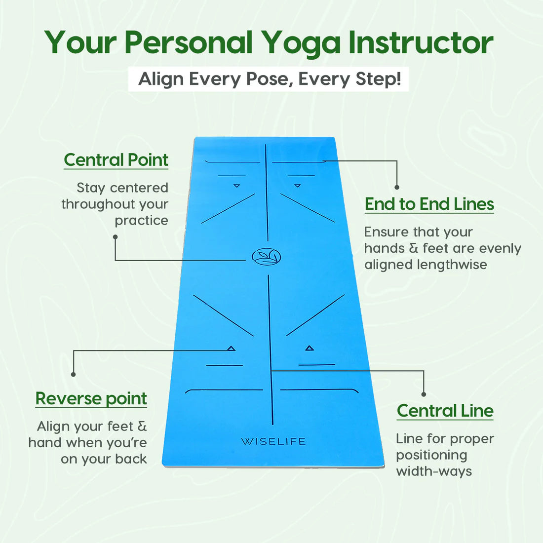 True Alignment Yoga Mat – Extra Large, Non-Slip & Eco-Friendly