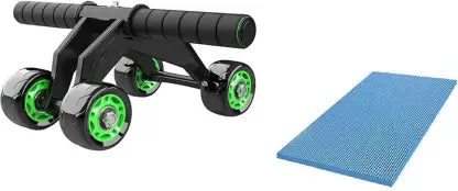 Foldable 4-Wheel Ab Roller with Knee Pad – Ultimate Core Workout Trainer