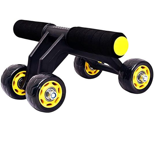 Foldable 4-Wheel Ab Roller with Knee Pad – Ultimate Core Workout Trainer