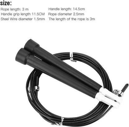Professional Speed Jump Rope with Adjustable Wire & 360° Ball Bearing