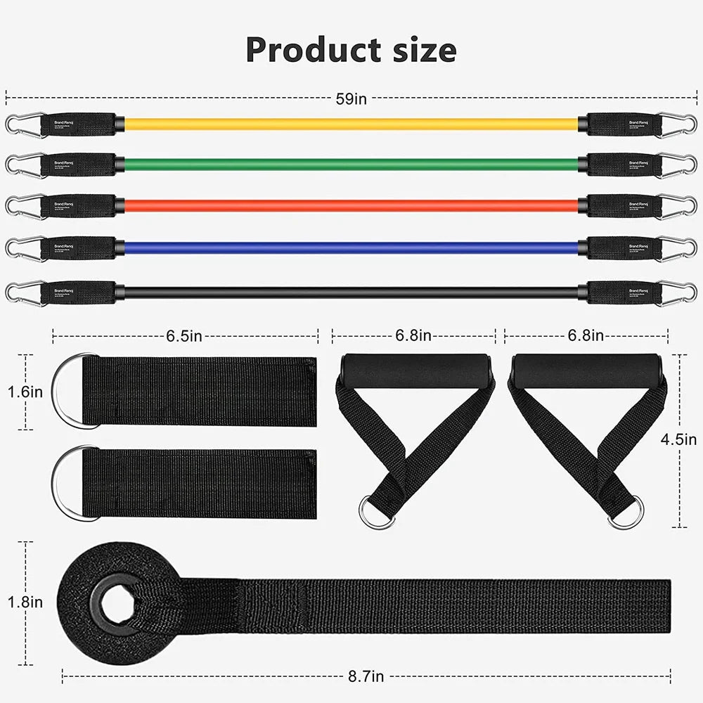 Resistance Band Set for Home Workouts – Full Body Fitness Kit with Handles & Door Anchor