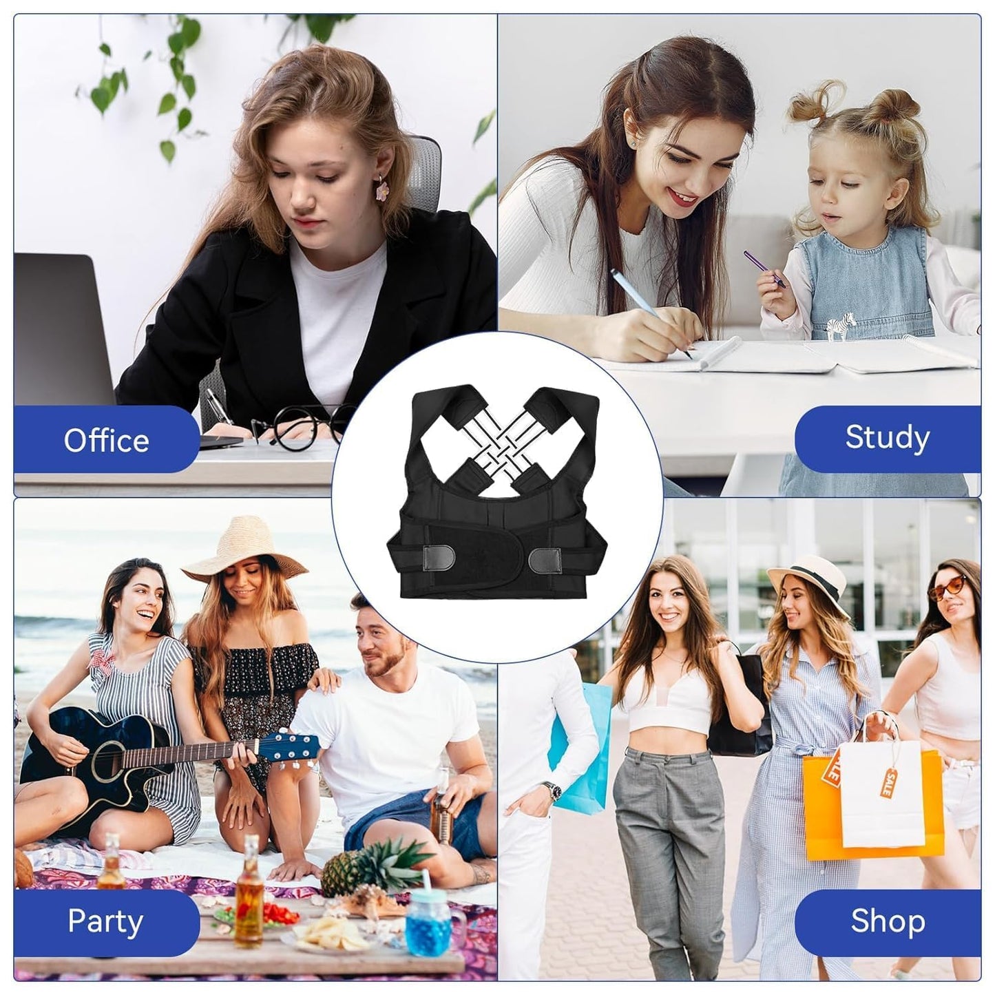 Adjustable Back & Shoulder Posture Corrector for Men & Women
