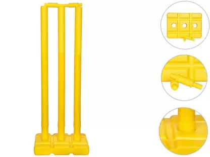 Durable Cricket Plastic Stump Set with Bails & Base