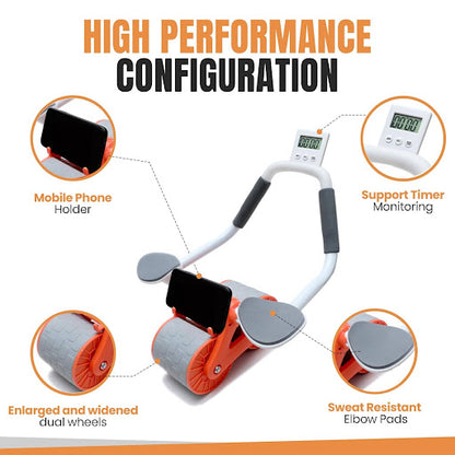 Advanced Automatic Rebound Ab Roller – High-Stability Core Trainer